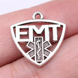 100pcs EMT Charms Antique Silver DIY Jewelry Findings Pendant