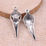 100pcs Skull Beak Skeleton Bird Charms DIY Jewelry Findings