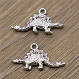 100pcs Dinosaur Charms Antique Silver DIY Jewelry Findings 13x26mm