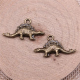 100pcs Dinosaur Charms Antique Silver DIY Jewelry Findings 13x26mm
