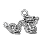 100pcs Antique Silver Dragon Charms 21x14.5mm for Jewelry Making