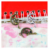 100pcs Angel Moon Star Charms 26x16mm Silver Plated DIY Jewelry