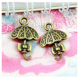 100pcs Umbrella Charms Antique Bronze Pendants DIY Jewelry