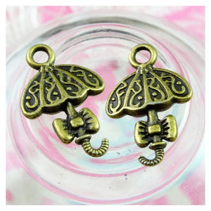 100pcs Umbrella Charms Antique Bronze Pendants DIY Jewelry
