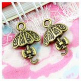 100pcs Umbrella Charms Antique Bronze Pendants DIY Jewelry