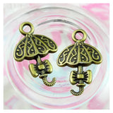 100pcs Umbrella Charms Antique Bronze Pendants DIY Jewelry