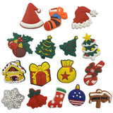 100pcs Christmas Shoe Charm OPB097 DIY Snowman Santa Night Accessory