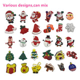 100pcs Christmas Shoe Charm OPB097 DIY Snowman Santa Night Accessory