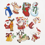 100pcs Christmas Santa Claus Patch Iron On Applique for Kids