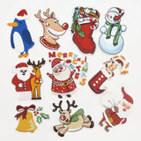 100pcs Christmas Santa Claus Patch Iron On Applique for Kids