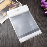 100pcs Clear Jewelry Display Packaging Pouches 10*13.5cm Self-adhesive Plastic