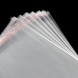 100pcs Clear Plastic Cellophane Bags 20x34cm Self Adhesive Seal Opp Bags