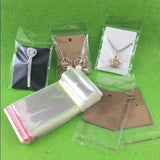 100 Clear Self Adhesive Seal Plastic Bags with Hanging Hole