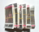 100 Clear Self Adhesive Seal Plastic Bags with Hanging Hole