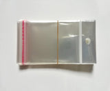 100 Clear Self Adhesive Seal Plastic Bags with Hanging Hole