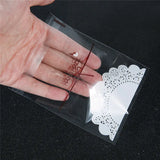100 Clear Self Seal Adhesive Poly Bags 7x7-16x20cm Lace Bow Jewelry Package