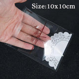 100 Clear Self Seal Adhesive Poly Bags 7x7-16x20cm Lace Bow Jewelry Package