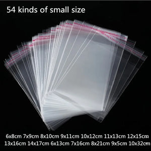 100pcs Clear Self-adhesive Sealing Bags, Jewelry Candy Cookie Packaging