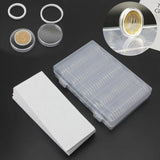 100pcs Coin Storage Box Adjustable Plastic Coin Collection Case