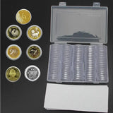 100pcs Coin Storage Box Adjustable Plastic Coin Collection Case