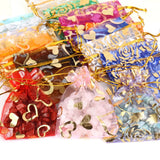 100pcs Colorful Organza Bags Wedding Party Pouches 7x9 9x12 MM