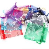 100pcs Colorful Organza Bags Wedding Party Pouches 7x9 9x12 MM