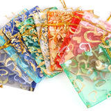 100pcs Colorful Organza Bags Wedding Party Pouches 7x9 9x12 MM