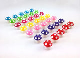 100pcs Colorful Mushroom Dollhouse Fairy Garden Decor red