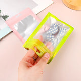 100pcs Colorful Mylar Bags Zip Lock Hang Bags With Clear Window