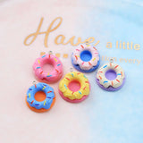 100pcs Colorful Resin Ice Cream Donut Charm Pendant for DIY Jewelry Making