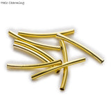 100pcs Copper Curve Tube Spacer Beads Findings 20-30mm
