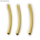 100pcs Copper Curve Tube Spacer Beads Findings 20-30mm