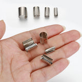 100pcs Cord String Round Crimp End Clip for DIY Jewelry Making