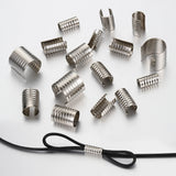 100pcs Cord String Round Crimp End Clip for DIY Jewelry Making