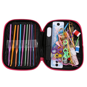 100pcs Crochet Hooks Set with Leather Case