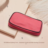 100pcs Crochet Hooks Set with Leather Case