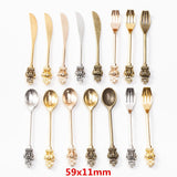 100pcs Crown Fork Spoon Charms Retro Alloy Antique Pendant DIY Metal Vintage