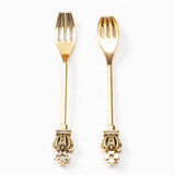 100pcs Crown Fork Spoon Charms Retro Alloy Antique Pendant DIY Metal Vintage