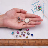 100pcs Crystal Glass European Beads Charm Spacer Rondelle for DIY Bracelet