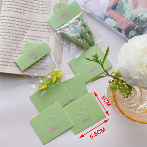 100pcs Pink Paper Label Tag Cards Foldable Jewelry Packaging Display Bags