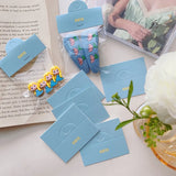 100pcs Pink Paper Label Tag Cards Foldable Jewelry Packaging Display Bags