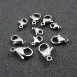 100pcs Stainless Steel Lobster Clasps for Bracelet Jewelry Findings