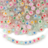 100pcs Luminous Acrylic Beads Set for DIY Crafts and Early Education