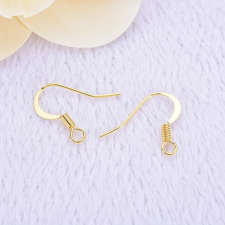 100pcs DIY Earrings Accessories Spring Ear Hooks Anti-Allergy
