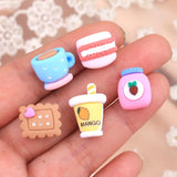 100pcs DIY Food Bread Biscuit Charms for Jewelry Making