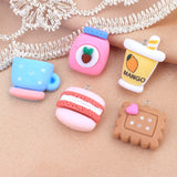 100pcs DIY Food Bread Biscuit Charms for Jewelry Making
