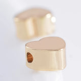 100pcs DIY Charm Copper Beads Heart Shape Bracelet Beads