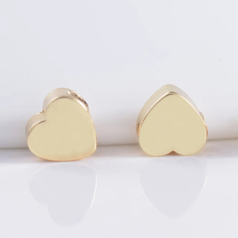 100pcs DIY Charm Copper Beads Heart Shape Bracelet Beads