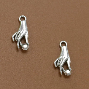 100pcs Victorian Hand Alloy Earring Charms DIY Necklace Pendant