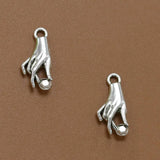 100pcs Victorian Hand Alloy Earring Charms DIY Necklace Pendant